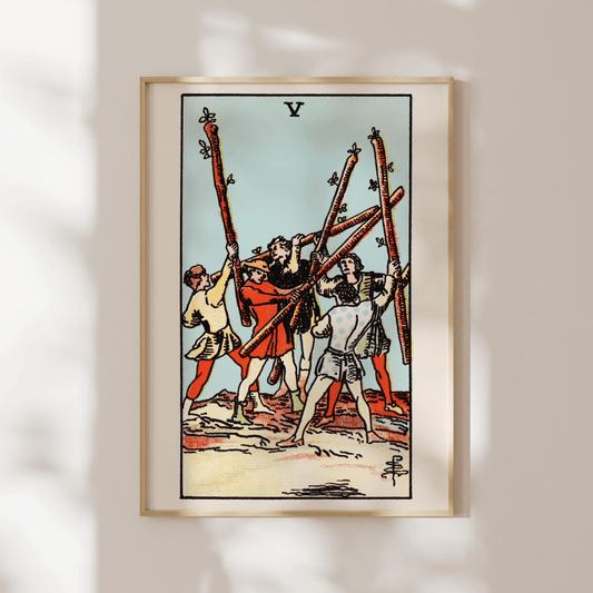 Tarot Art - 5 of Wands | Art Prints | Pathos Studio