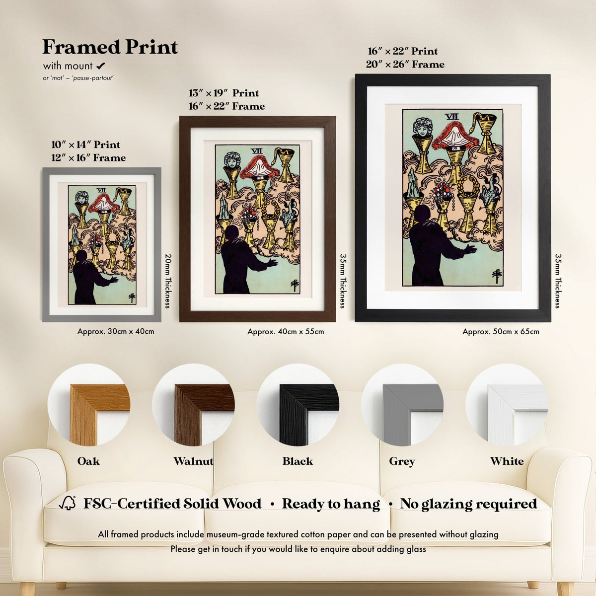 Tarot Art - 7 of Cups | Art Prints | Pathos Studio