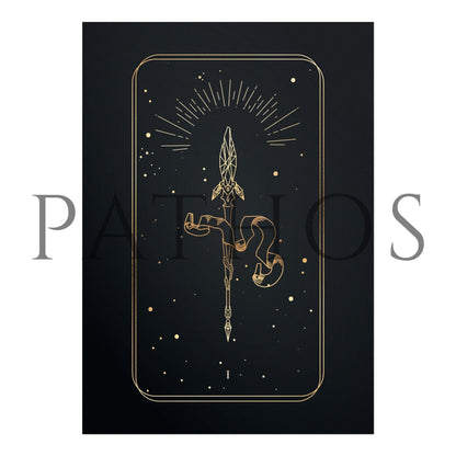 Tarot Print: I The Magician (Black & Gold) - Pathos Studio - Art Prints