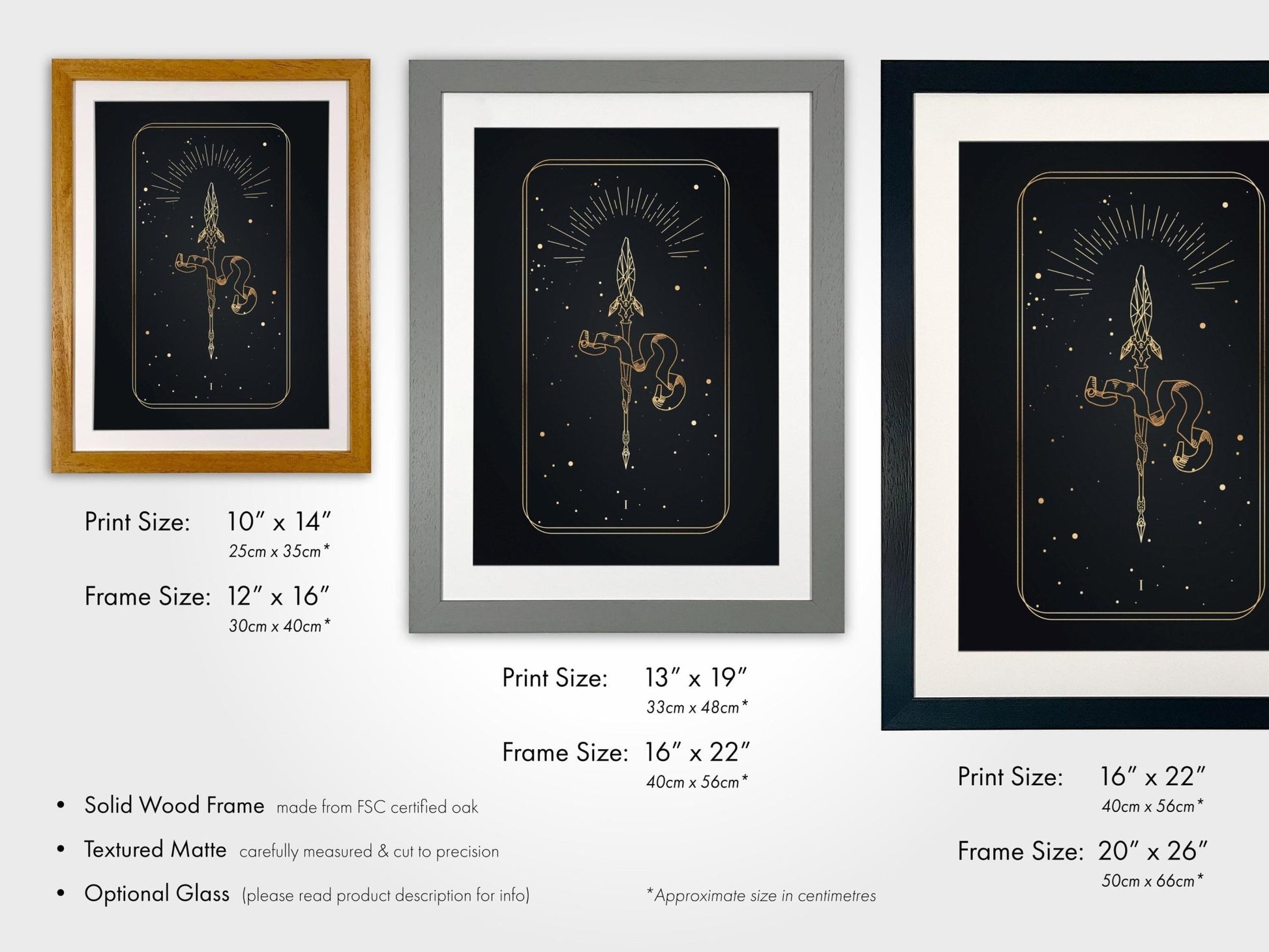 Tarot Print: I The Magician (Black & Gold) - Pathos Studio - Art Prints