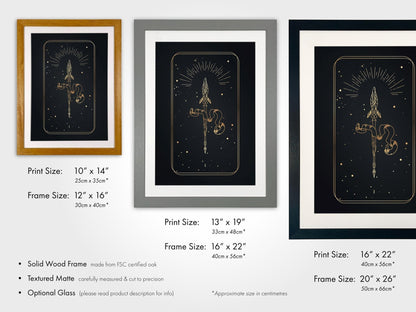 Tarot Print: I The Magician (Black & Gold) - Pathos Studio - Art Prints