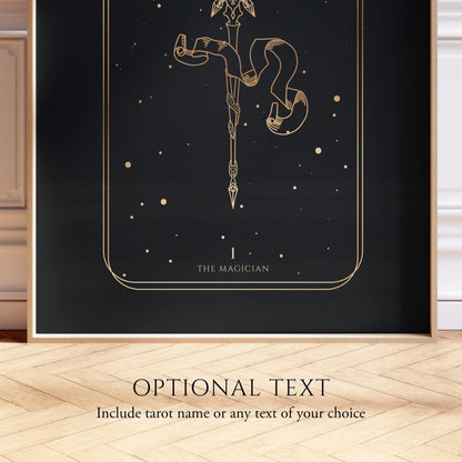 Tarot Print: I The Magician (Black & Gold) - Pathos Studio - Art Prints