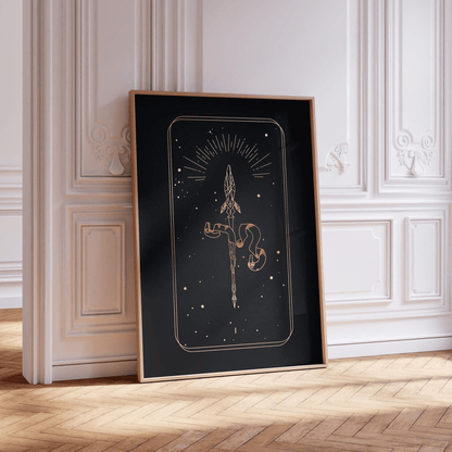 Tarot Print: I The Magician (Black & Gold) - Pathos Studio - Art Prints