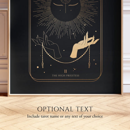 Tarot Print: II High Priestess (Black & Gold) - Pathos Studio - Art Prints