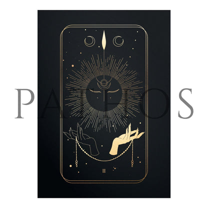 Tarot Print: II High Priestess (Black & Gold) - Pathos Studio - Art Prints