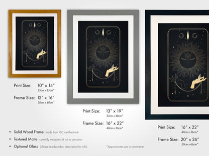 Tarot Print: II High Priestess (Black & Gold) - Pathos Studio - Art Prints