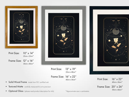 Tarot Print: III The Empress (Black & Gold) - Pathos Studio - Art Prints