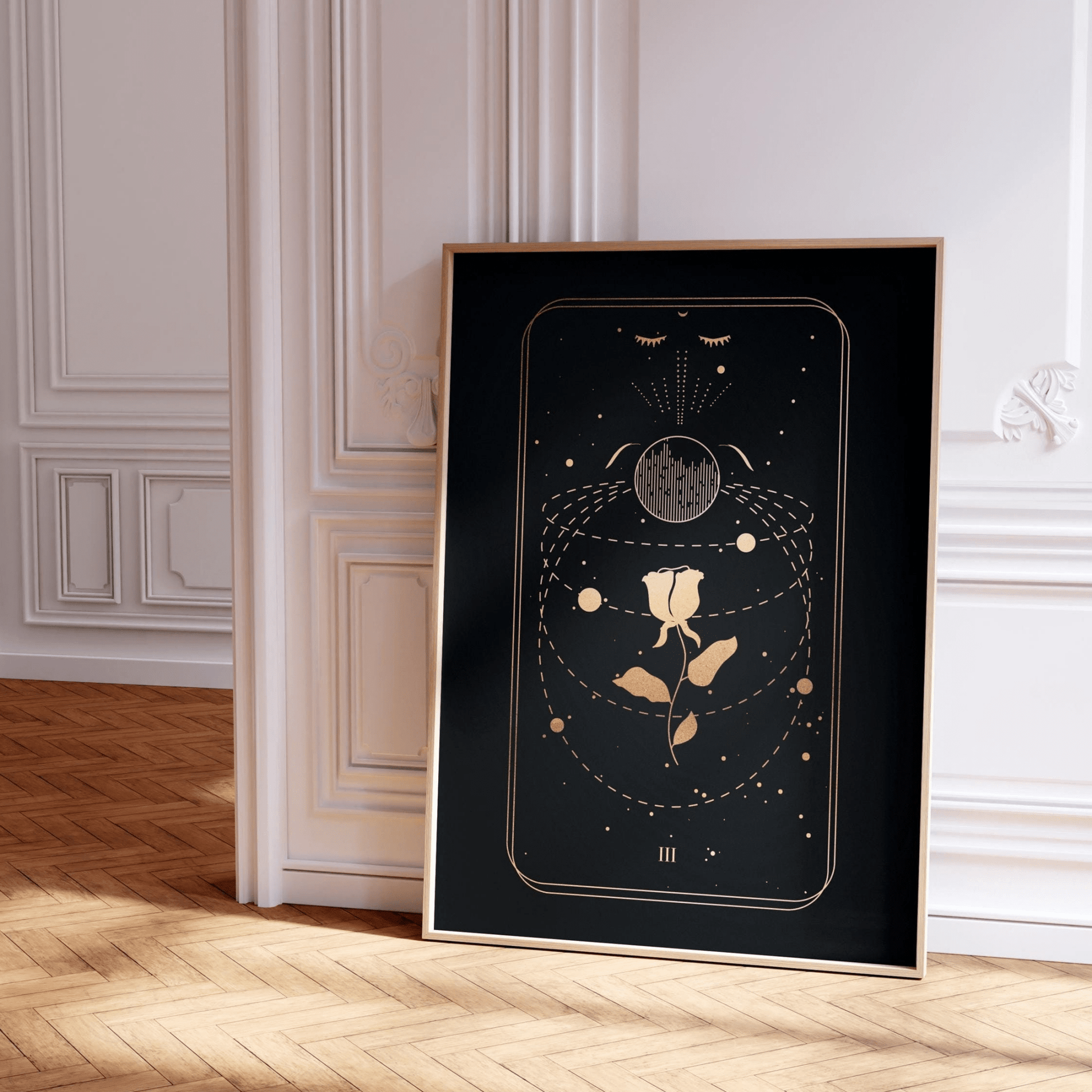 Tarot Print: III The Empress (Black & Gold) - Pathos Studio - Art Prints