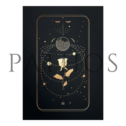 Tarot Print: III The Empress (Black & Gold) - Pathos Studio - Art Prints