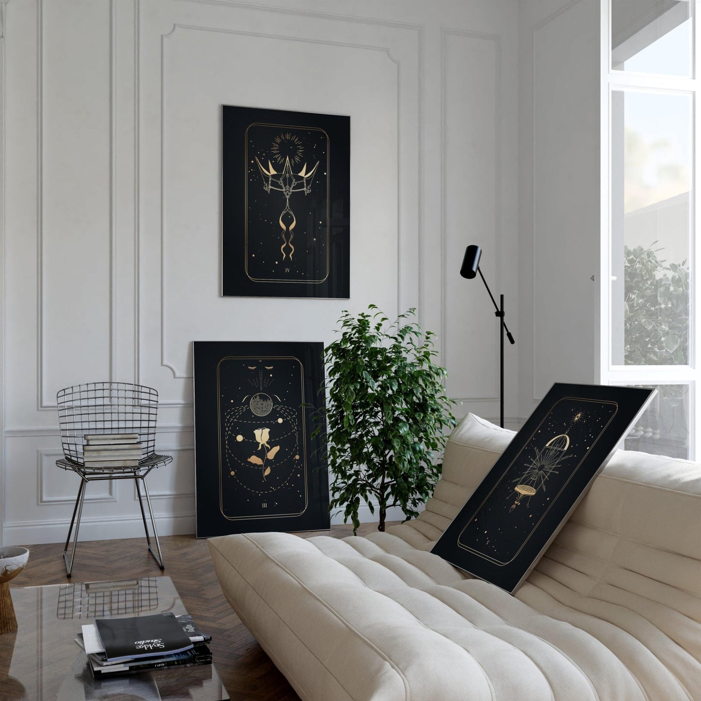Tarot Print: III The Empress (Black & Gold) - Pathos Studio - Art Prints