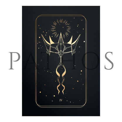 Tarot Print: IV The Emperor (Black & Gold) - Pathos Studio - Art Prints