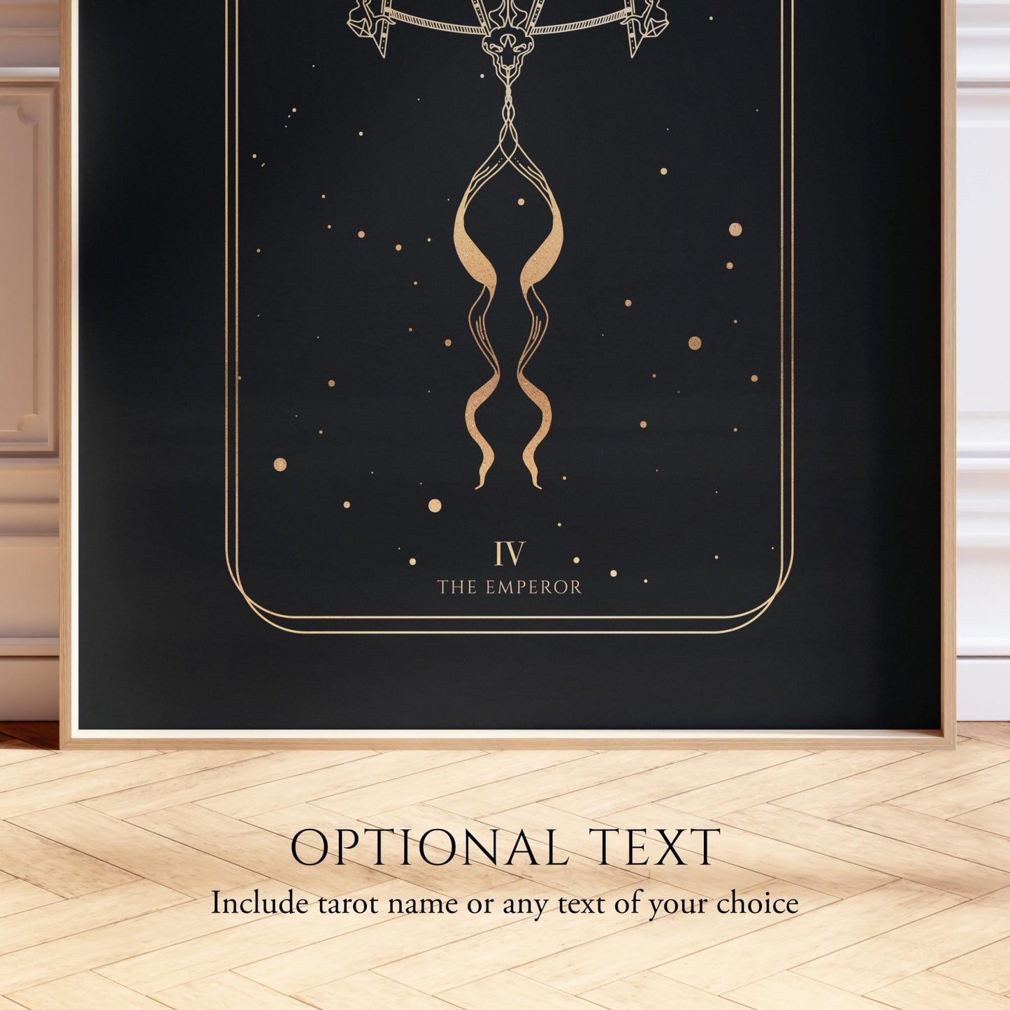 Tarot Print: IV The Emperor (Black & Gold) - Pathos Studio - Art Prints
