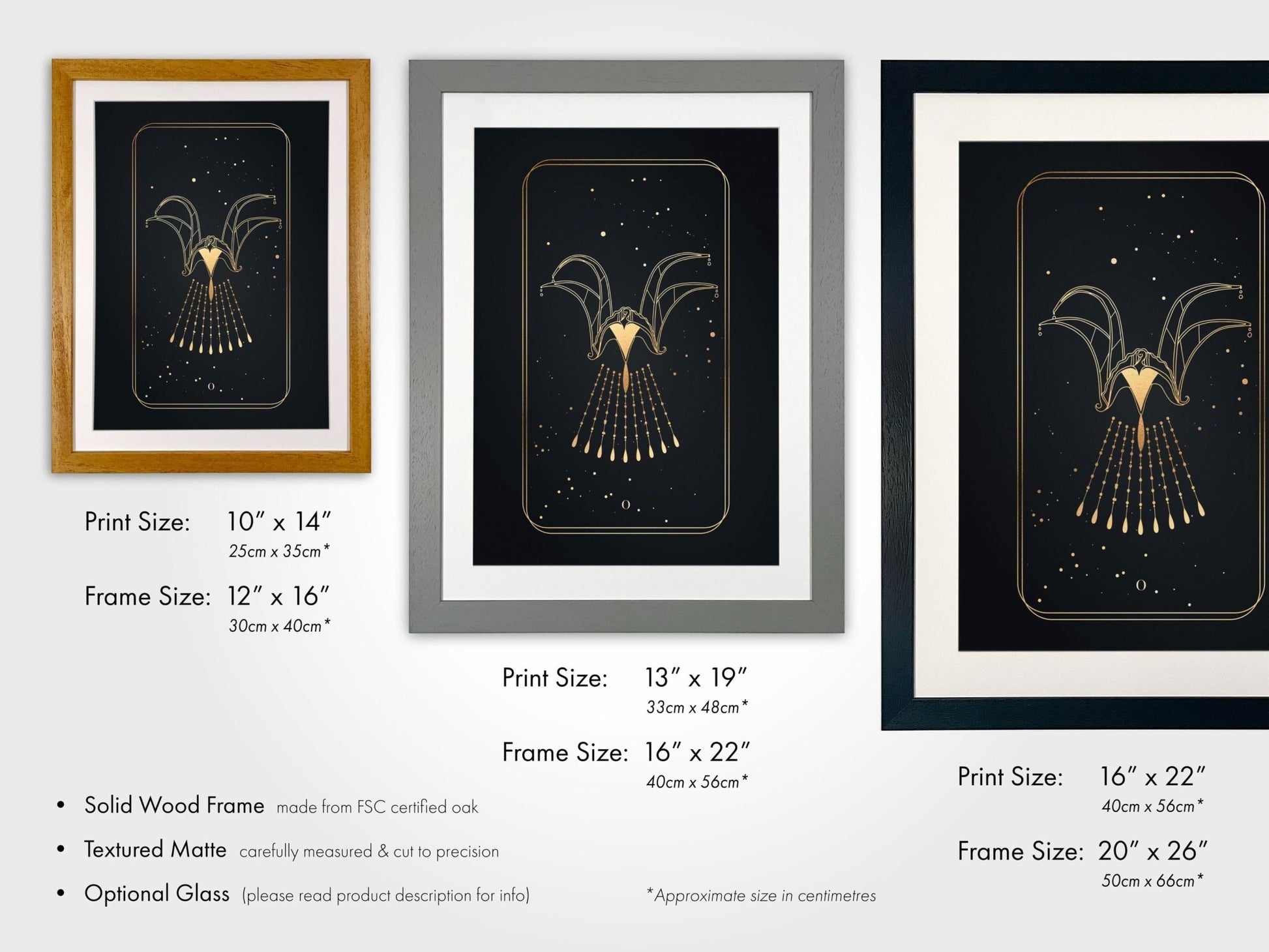 Tarot Print: O The Fool (Black & Gold) - Pathos Studio - Art Prints