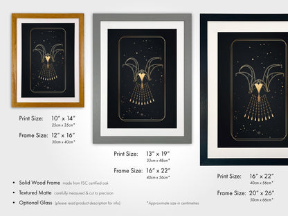 Tarot Print: O The Fool (Black & Gold) - Pathos Studio - Art Prints