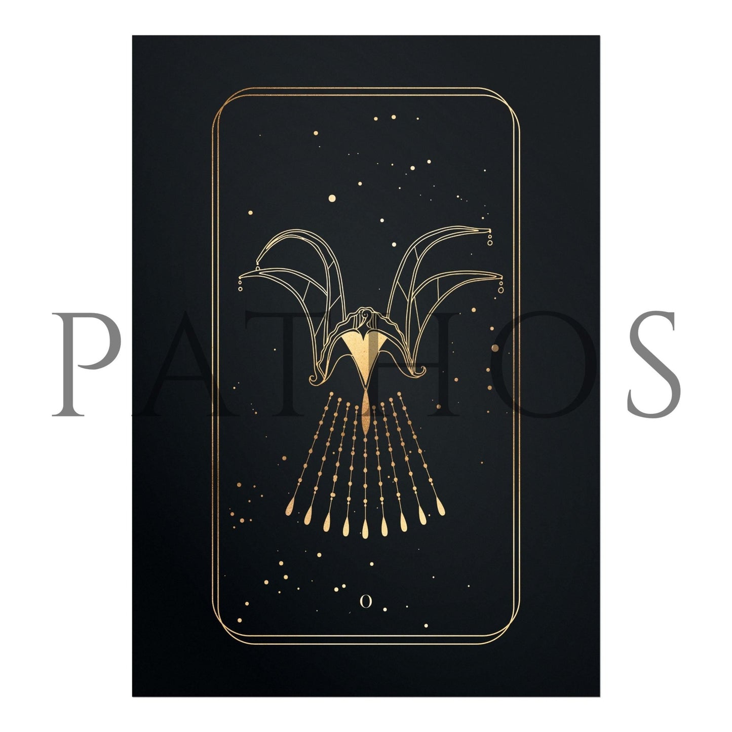 Tarot Print: O The Fool (Black & Gold) - Pathos Studio - Art Prints