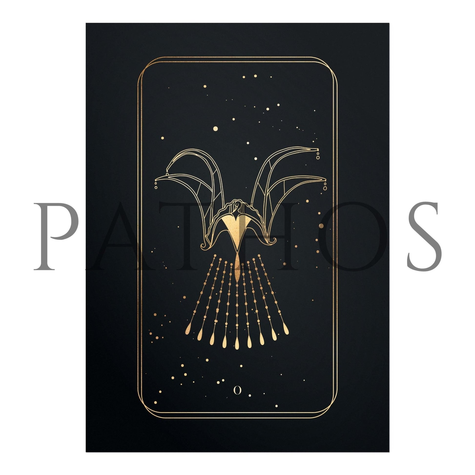 Tarot Print: O The Fool (Black & Gold) - Pathos Studio - Art Prints