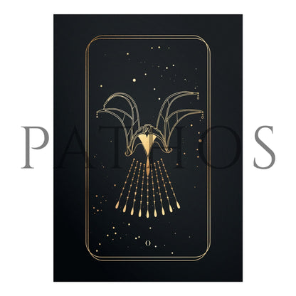 Tarot Print: O The Fool (Black & Gold) - Pathos Studio - Art Prints