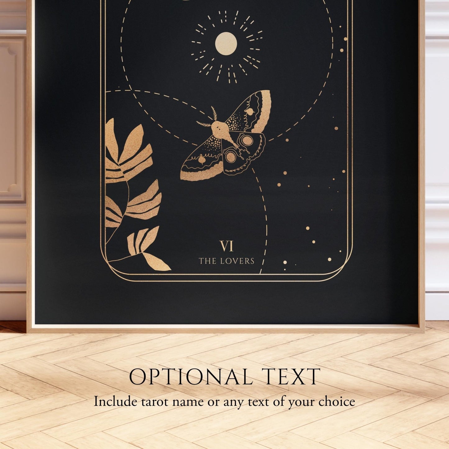 Tarot Print: VI The Lovers (Black & Gold) - Pathos Studio - Art Prints