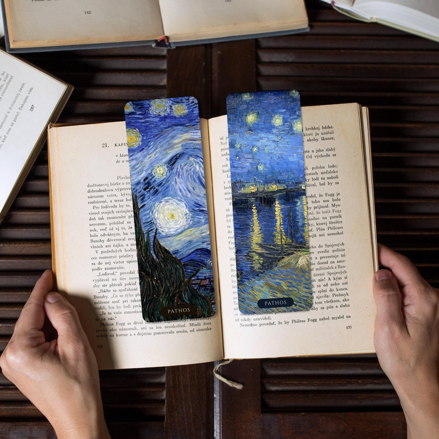 Vincent Van Gogh Bookmarks: Starry Night / Over The Rhone - Pathos Studio - Bookmarks