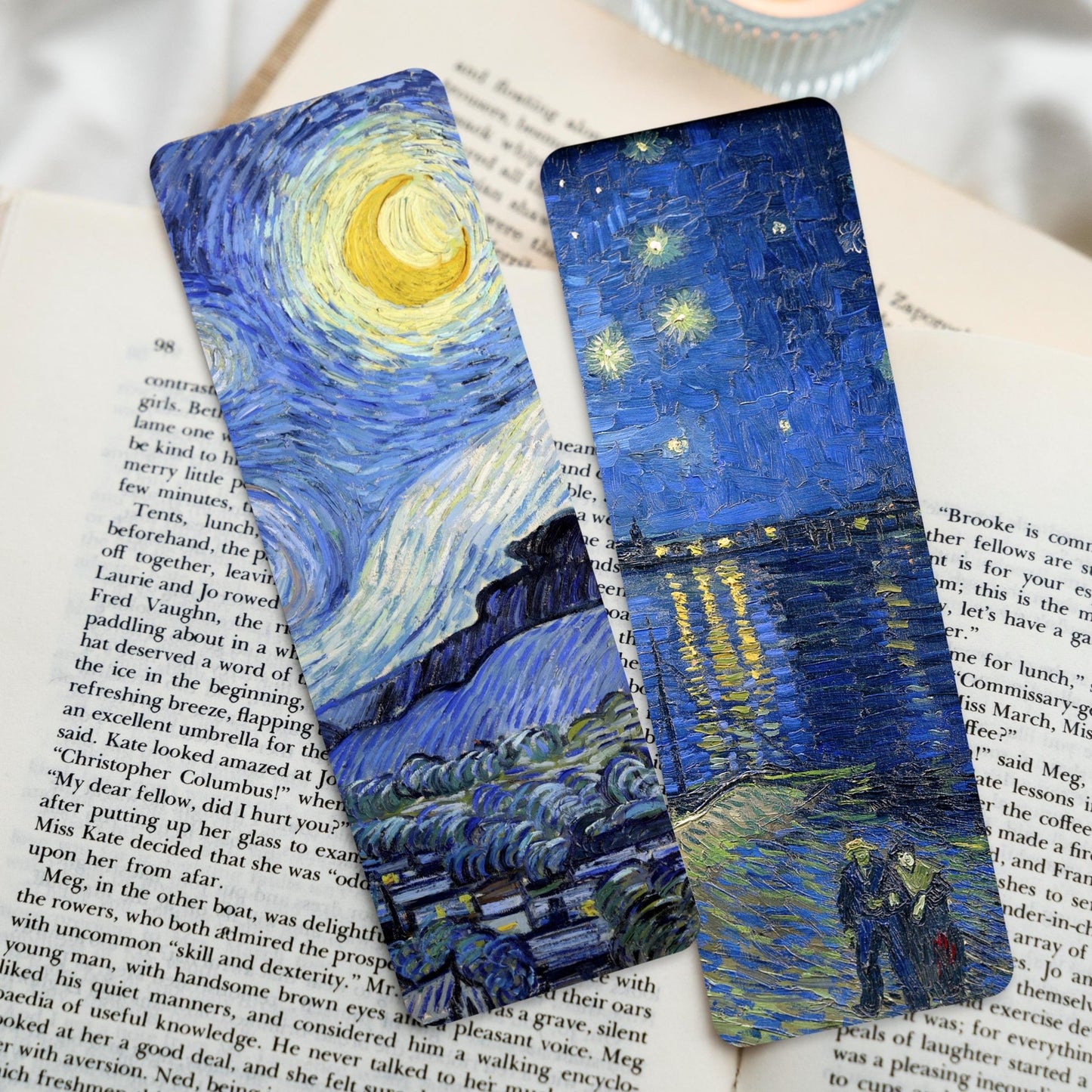 Vincent Van Gogh Bookmarks: Starry Night / Over The Rhone - Pathos Studio - Bookmarks