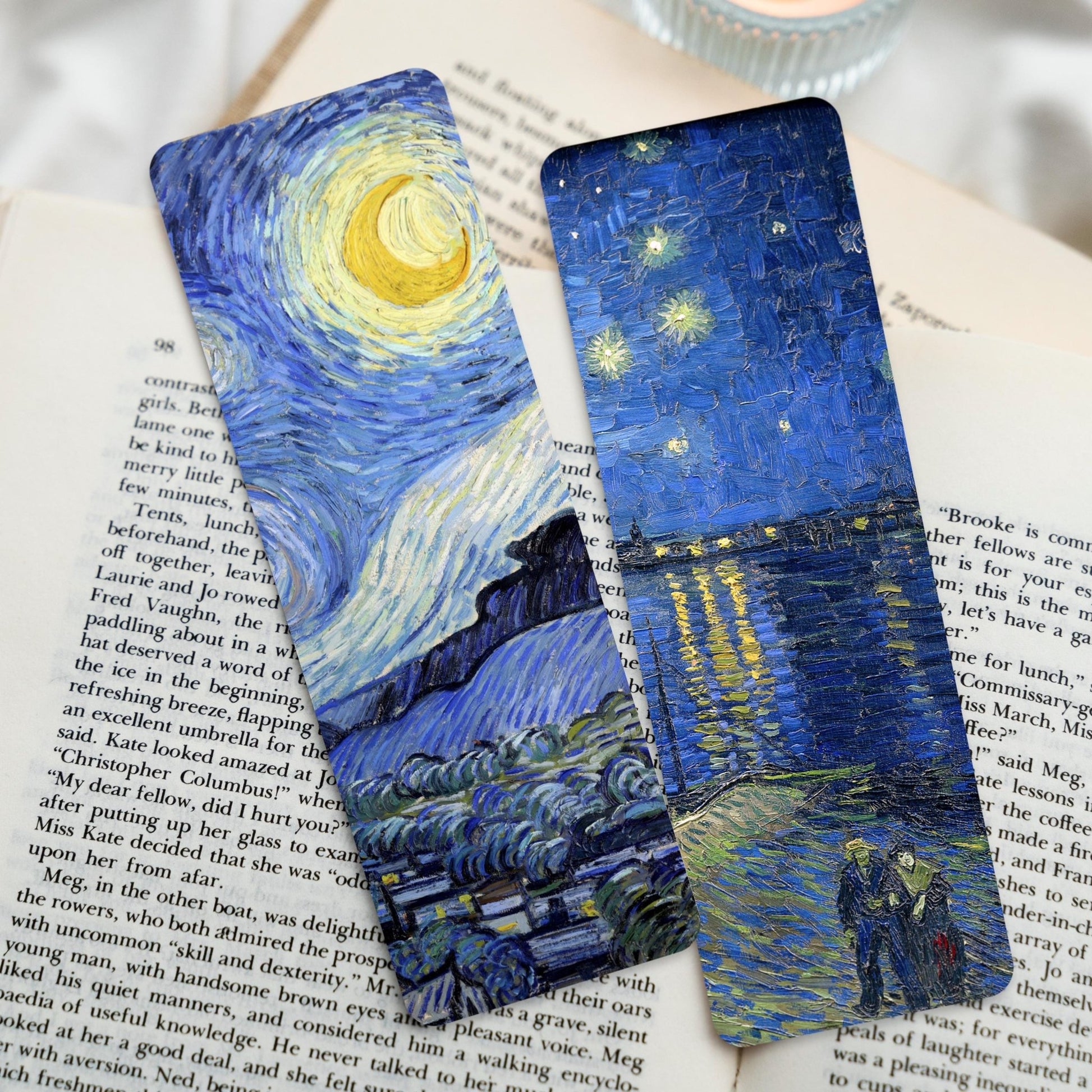 Vincent Van Gogh Bookmarks: Starry Night / Over The Rhone - Pathos Studio - Bookmarks
