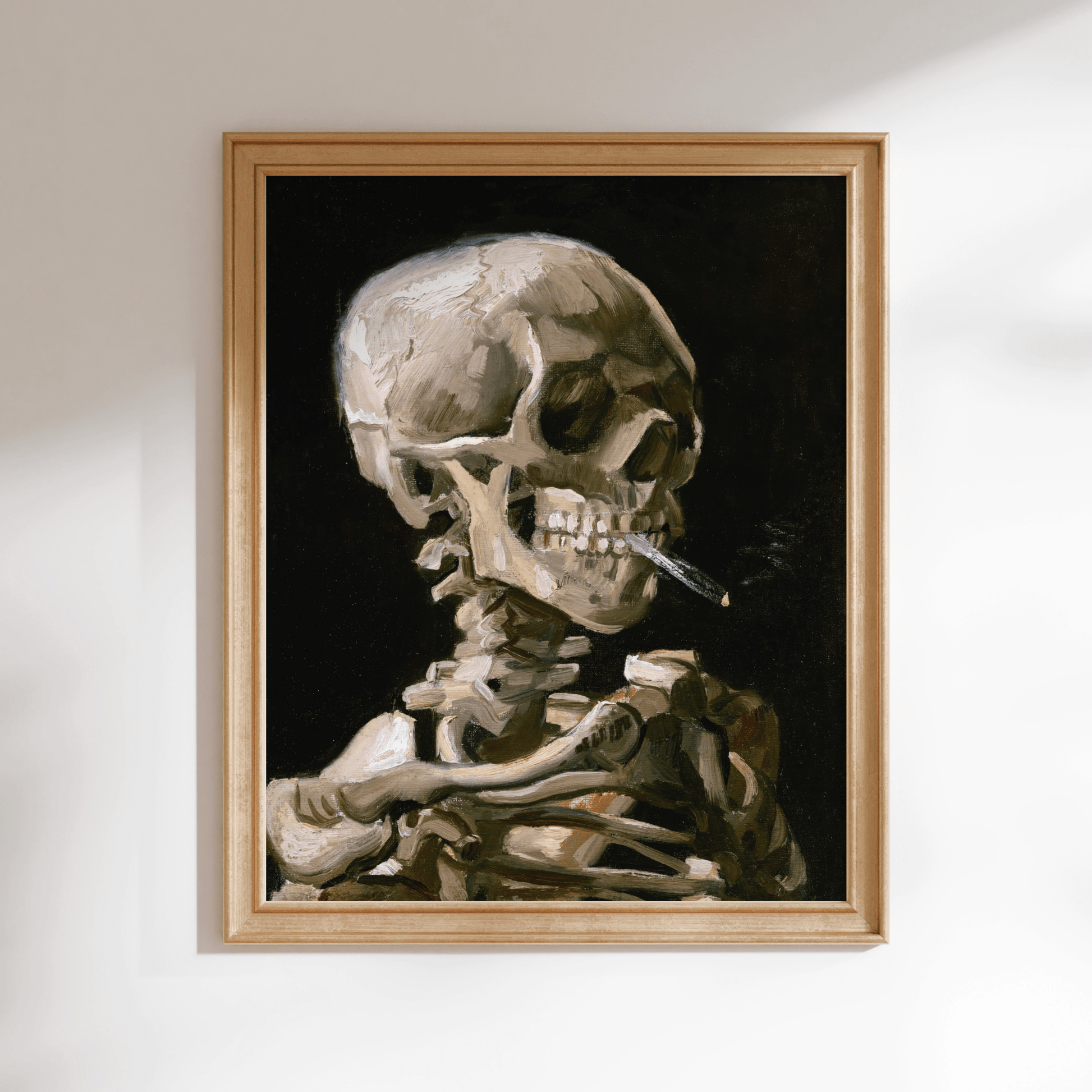 VINCENT VAN GOGH - Skeleton With A Burning Cigarette - Pathos Studio - Art Prints