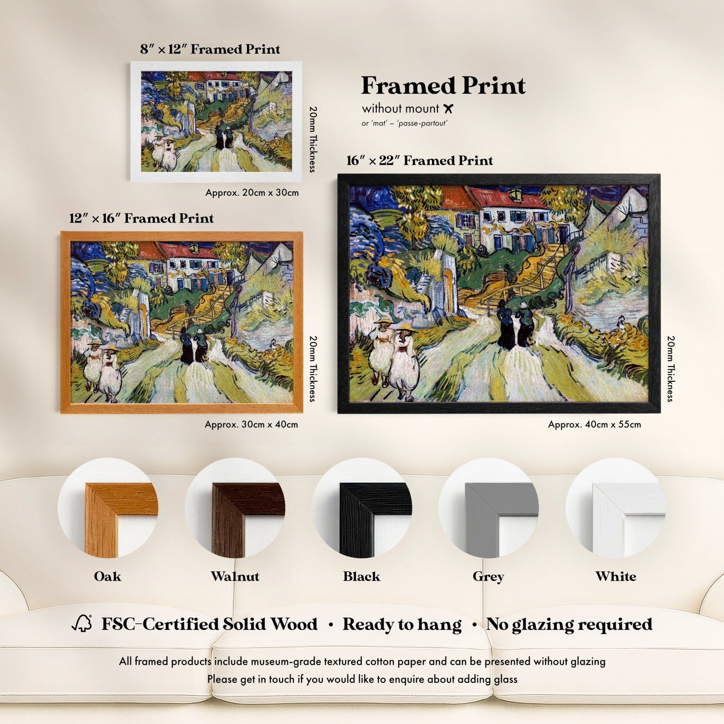 Vincent Van Gogh - Stairway At Auvers | Art Prints | Pathos Studio
