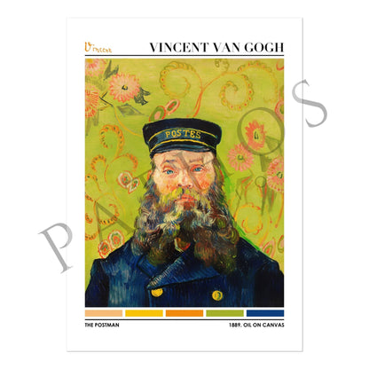 VINCENT VAN GOGH - The Postman (Color Palette Print) - Pathos Studio - Art Prints