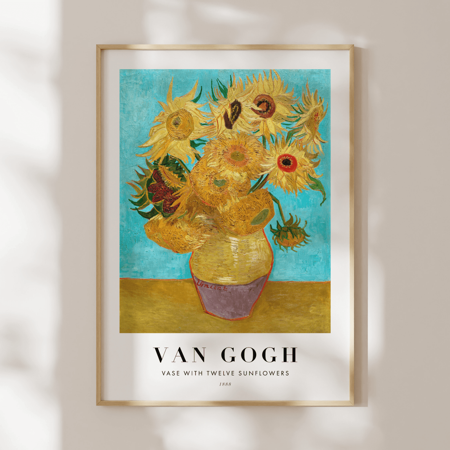 VINCENT VAN GOGH - Vase with Twelve Sunflowers (Poster Style) - Pathos Studio - Art Prints