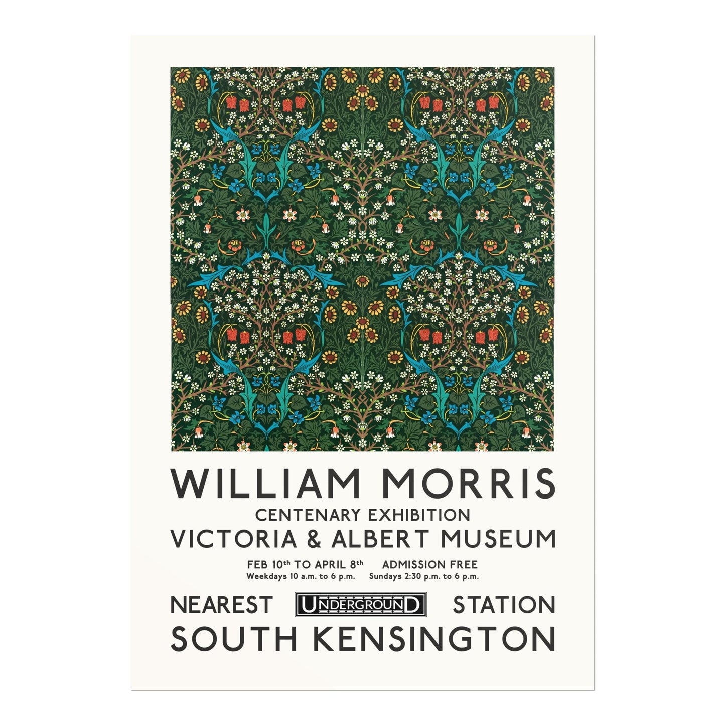 WILLIAM MORRIS - London Underground Poster (Tulip) - Pathos Studio - Art Prints
