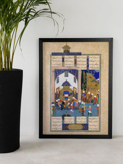 Zahhak Is Told His Fate (Traditional Persian Miniature Art) - Pathos Studio - Art Prints