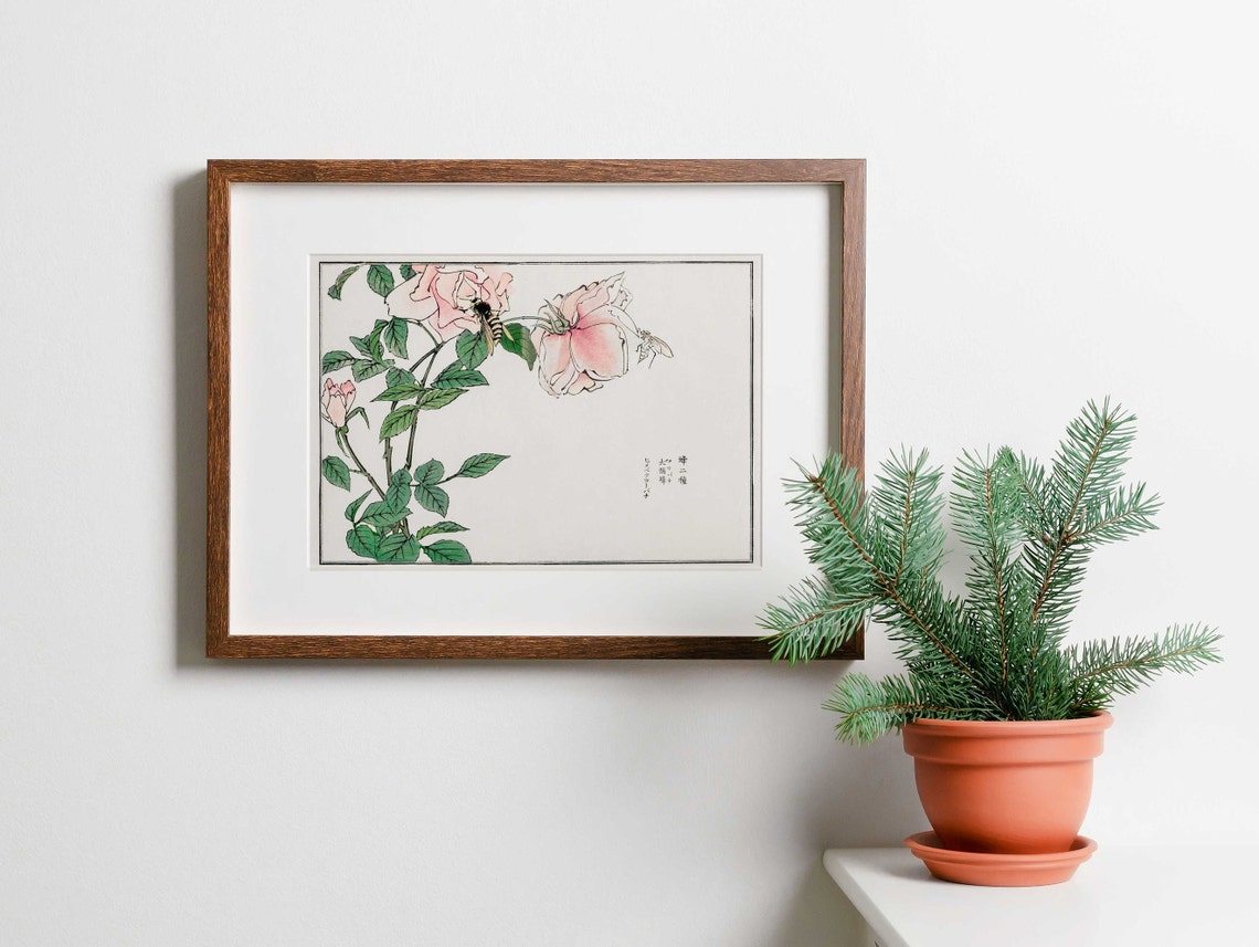 Bee and Flower Illustration