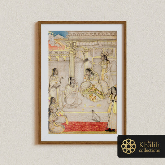 A Princess Listening To Music (Antique Indian Art) - Pathos Studio - Art Prints