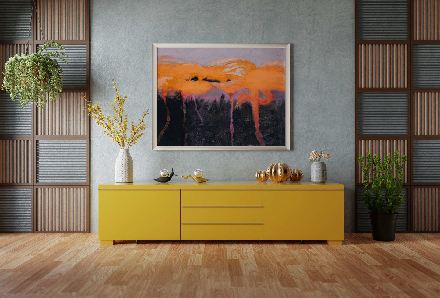Rote Flamingos