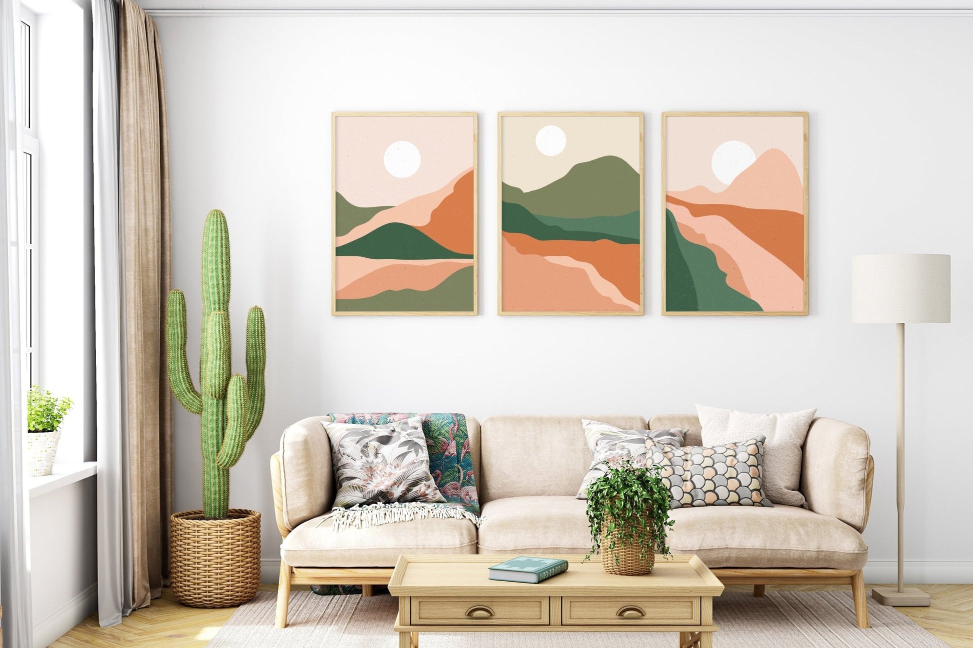 Abstract Green Hills Print 1 - Pathos Studio - Art Prints