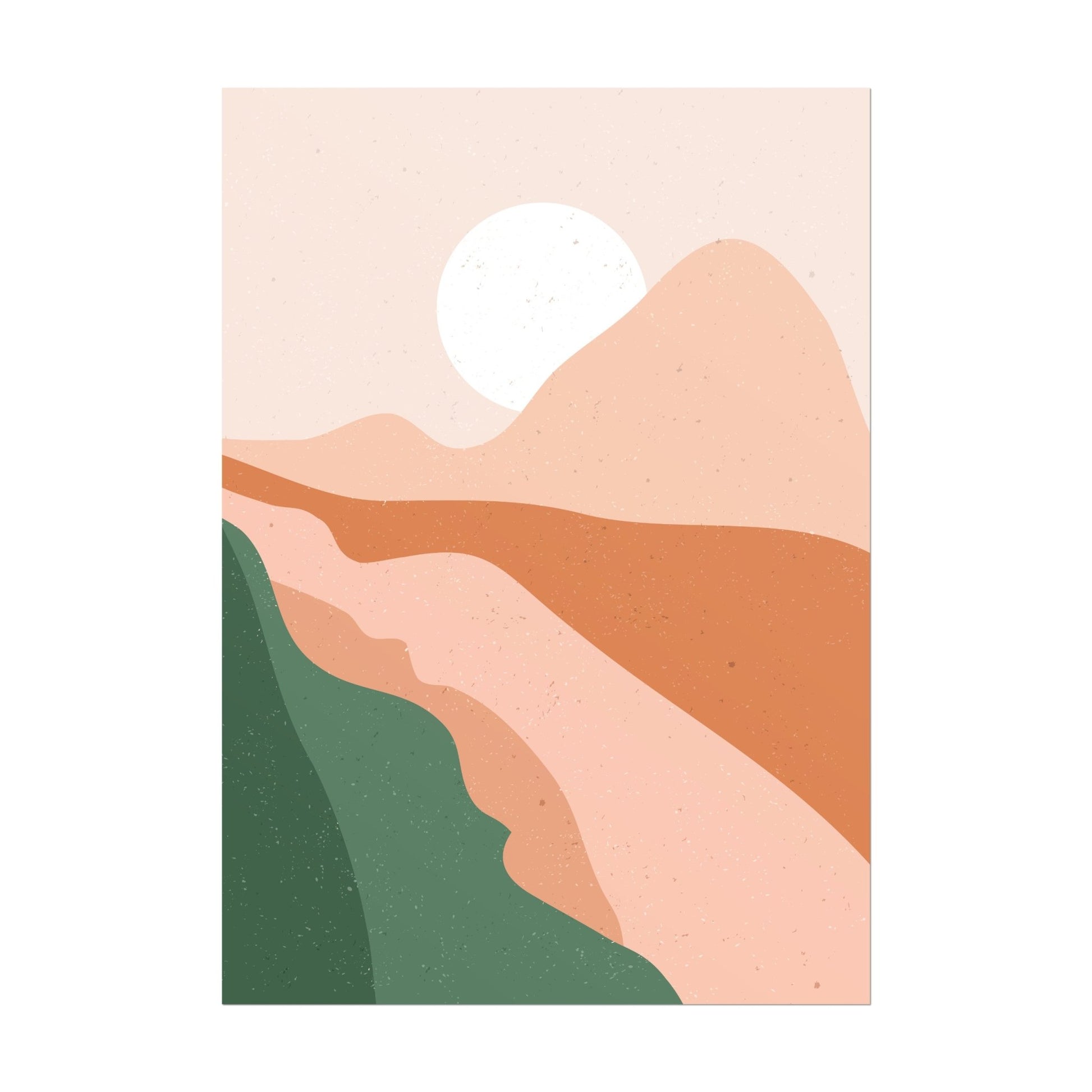 Abstract Green Hills Print 1 - Pathos Studio - Art Prints