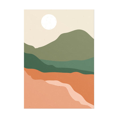Abstract Green Hills Print 2 - Pathos Studio - Art Prints