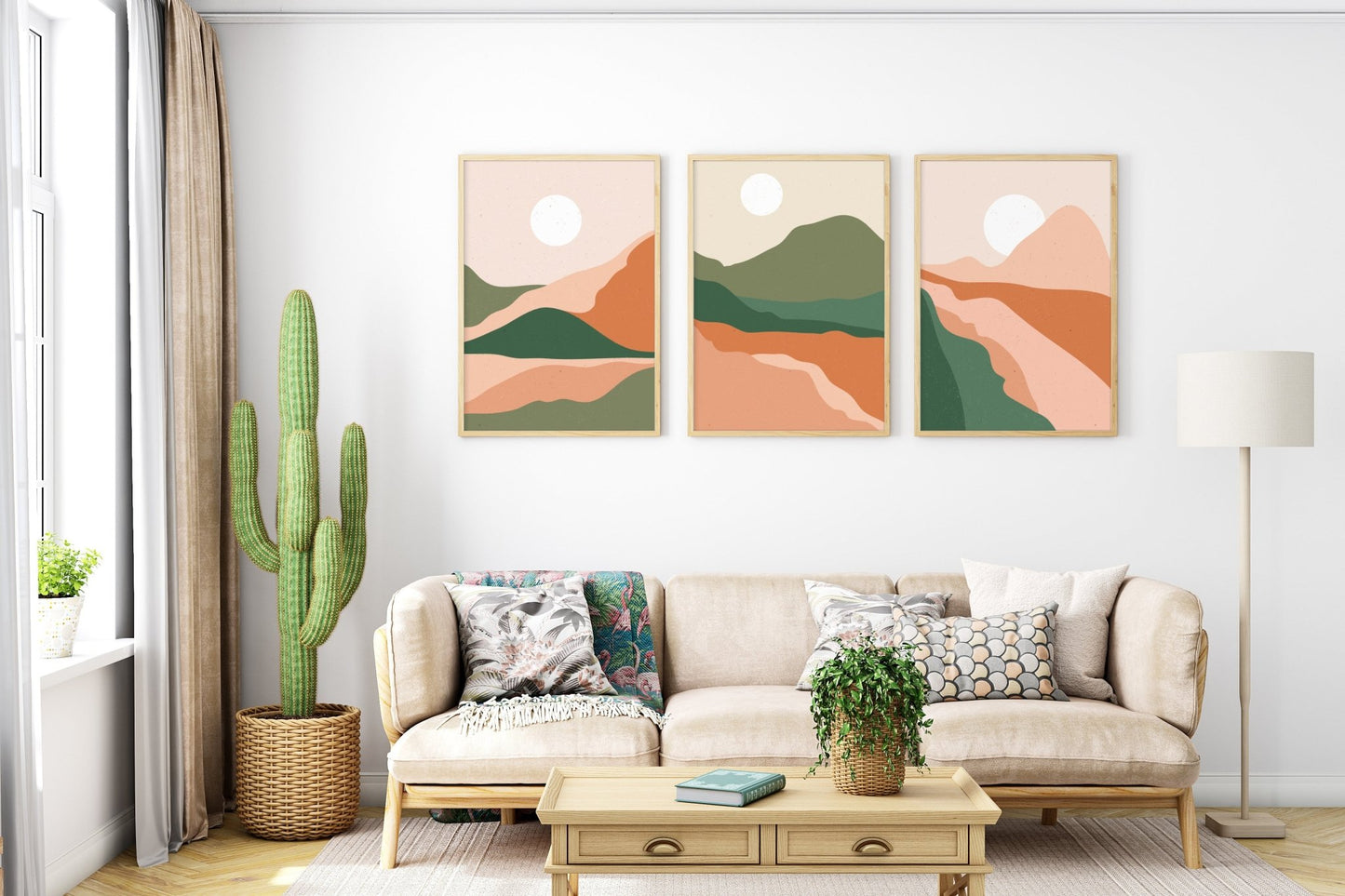 Abstract Green Hills Print 3 - Pathos Studio - Art Prints
