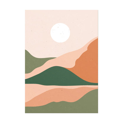 Abstract Green Hills Print 3 - Pathos Studio - Art Prints