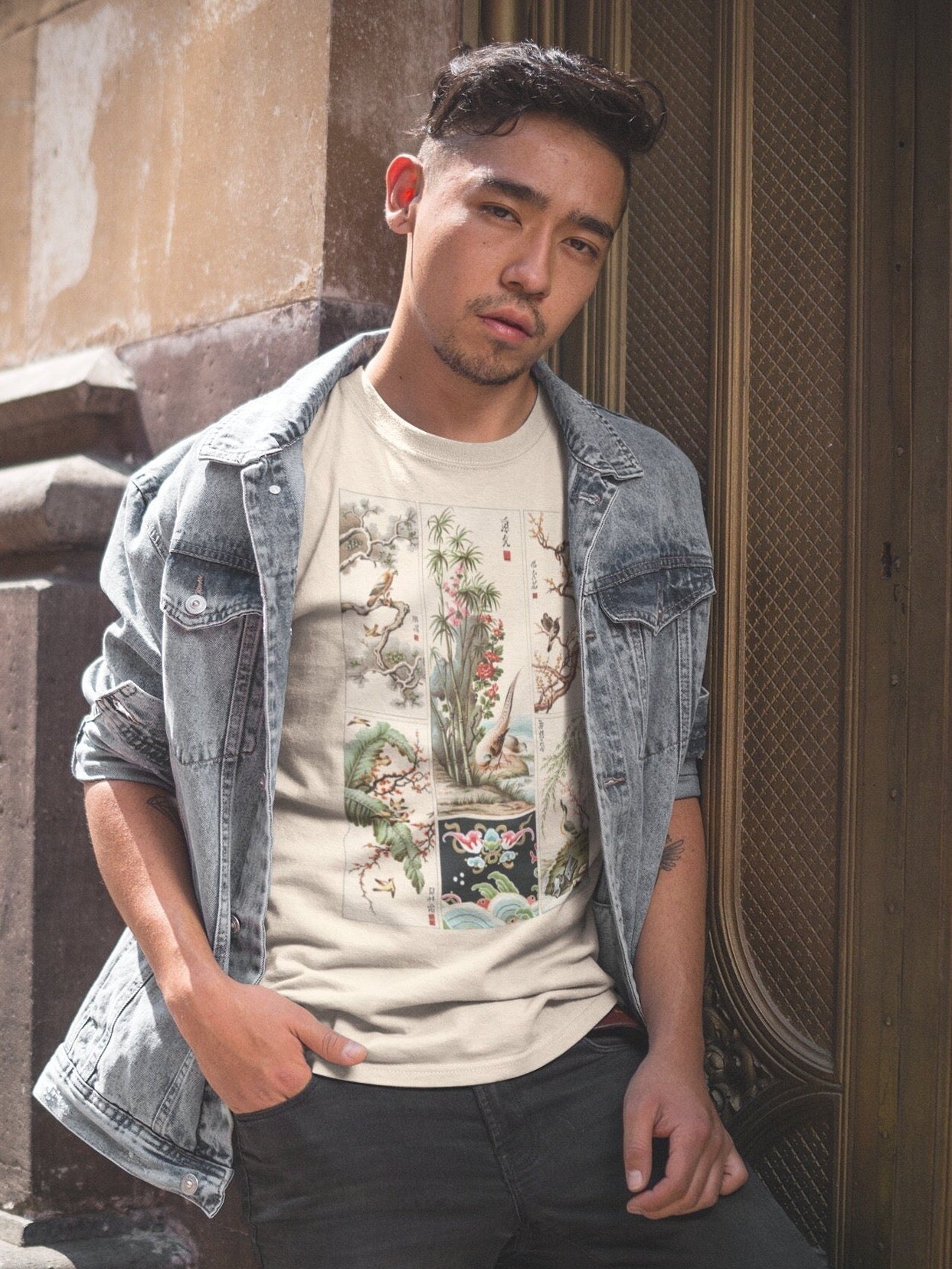 ALBERT RACINET - Chinese Pattern T-Shirt - Pathos Studio - T-Shirts