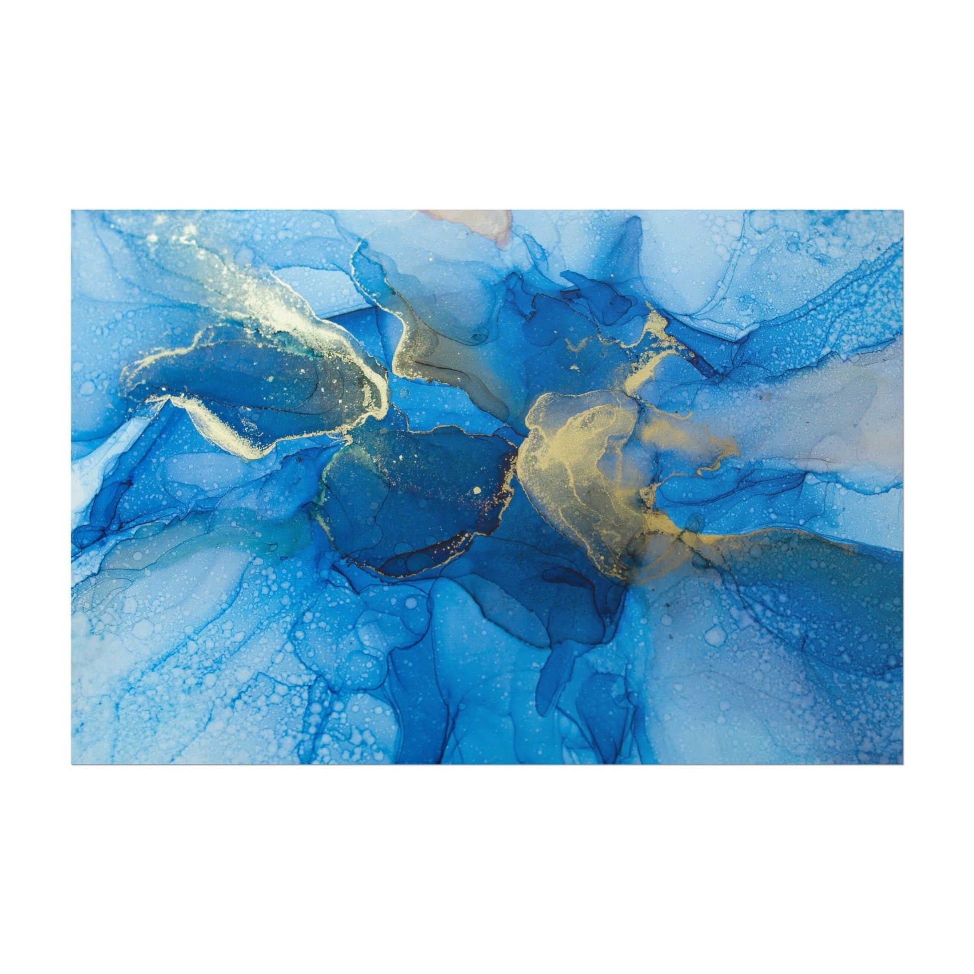 Blue & Gold Abstract Art - Pathos Studio - Art Prints