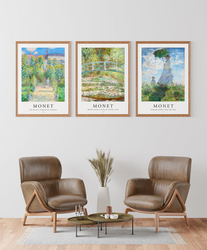 CLAUDE MONET - Set Of 3 Famous Prints (Poster Style) - Pathos Studio - Posters, Prints, & Visual Artwork