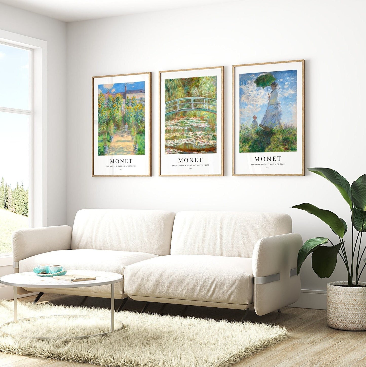 CLAUDE MONET - Set Of 3 Famous Prints (Poster Style) - Pathos Studio - Art Print Sets