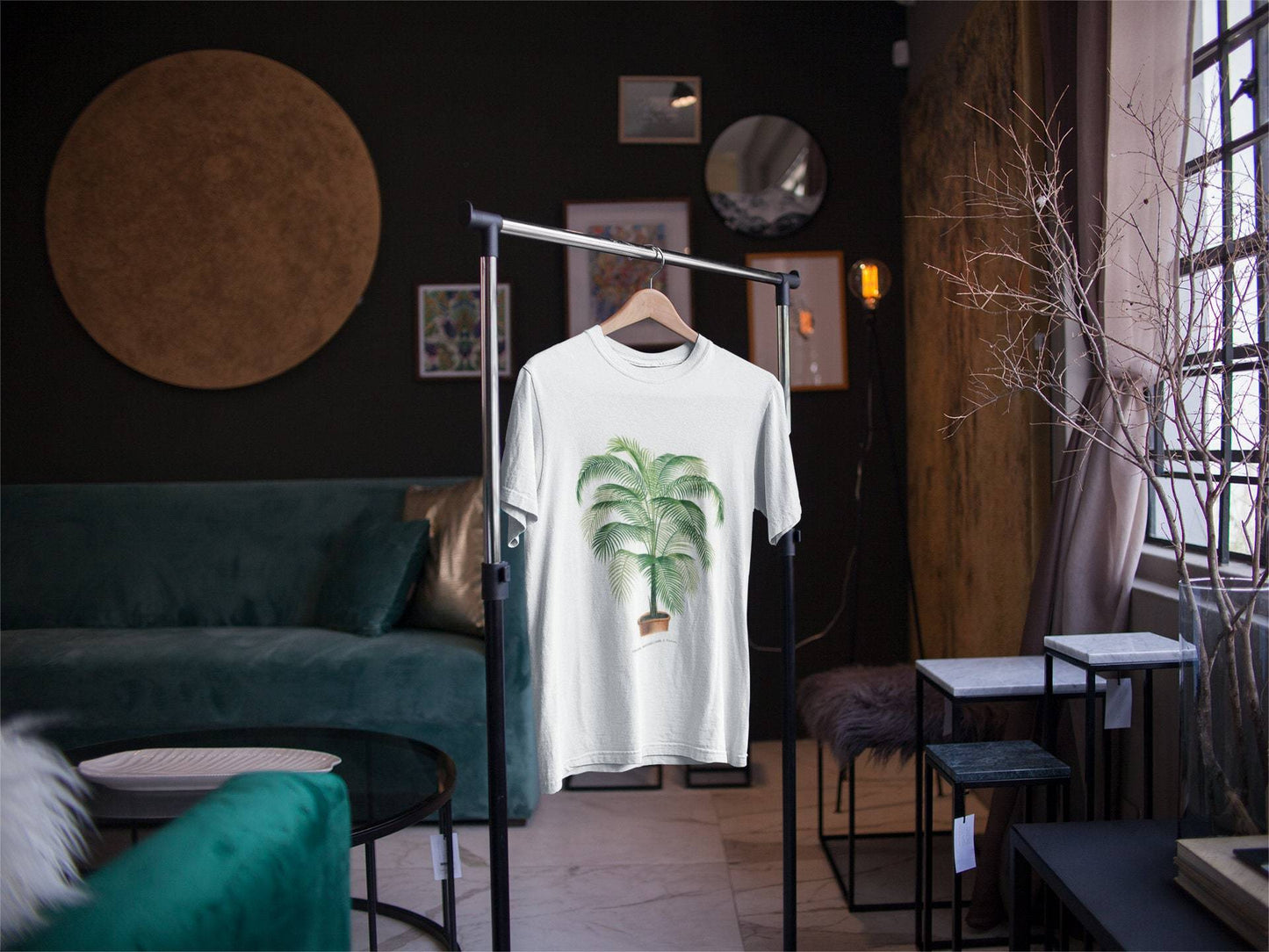 Coconut Palm Tree - Vintage Botanical Print T-Shirt - Pathos Studio -