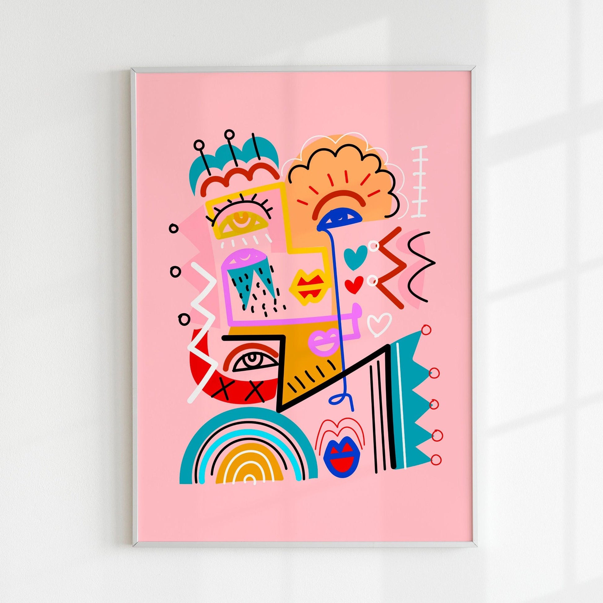 Colourful Abstract Face 1 - Pathos Studio - Art Prints