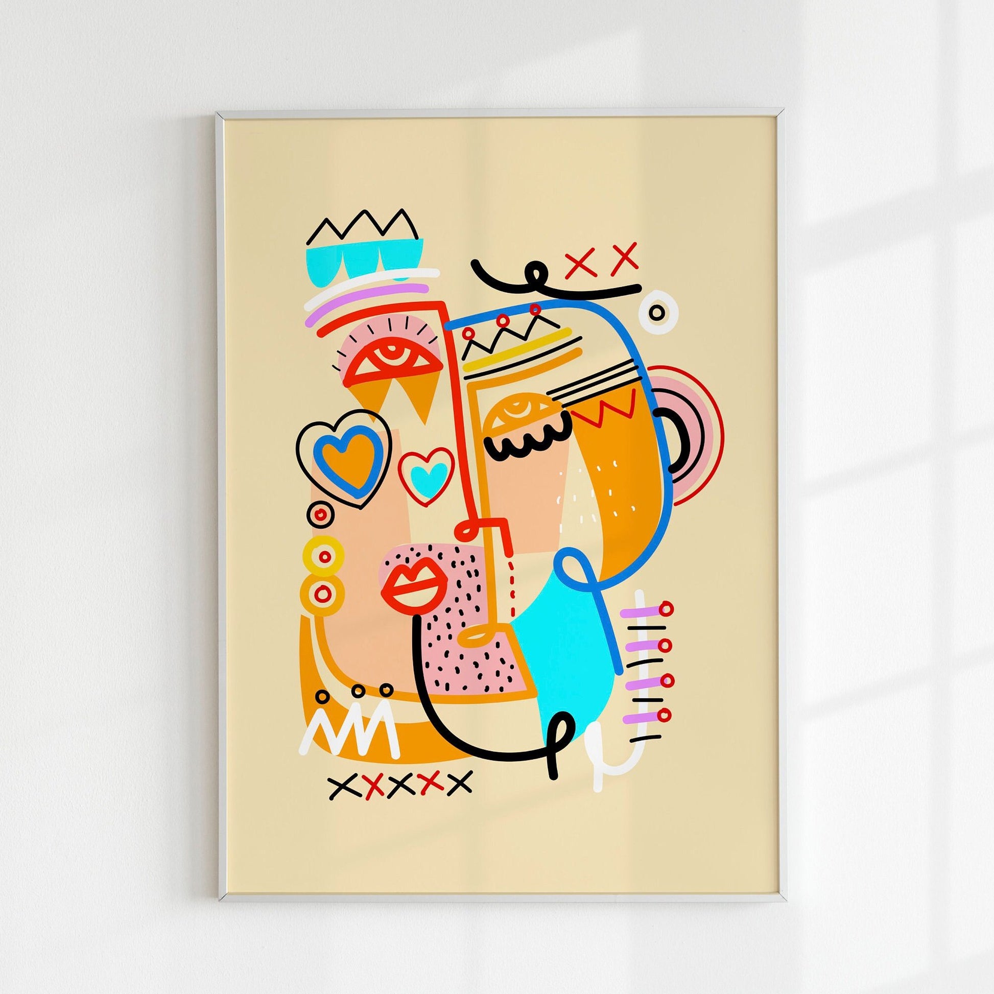 Colourful Abstract Face 3 - Pathos Studio - Art Prints