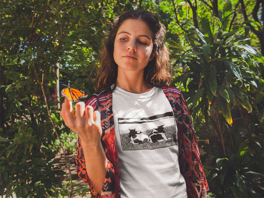 Cow Friends - Vintage Animal Print T-Shirt - Pathos Studio -