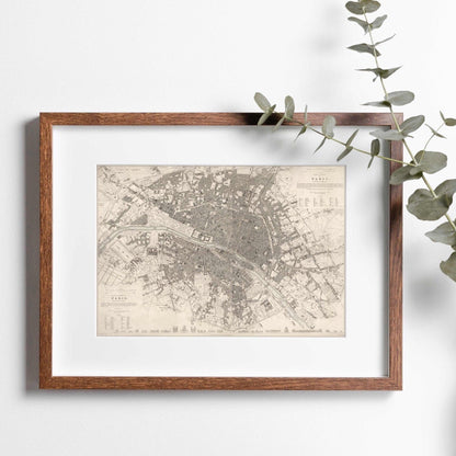 Eastern Division Of Paris: Containing The Quartiers (Vintage Map) - Pathos Studio - Art Prints