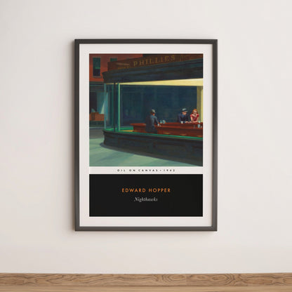 EDWARD HOPPER - Nighthawks (Vintage Classic Style) - Pathos Studio - Art Prints