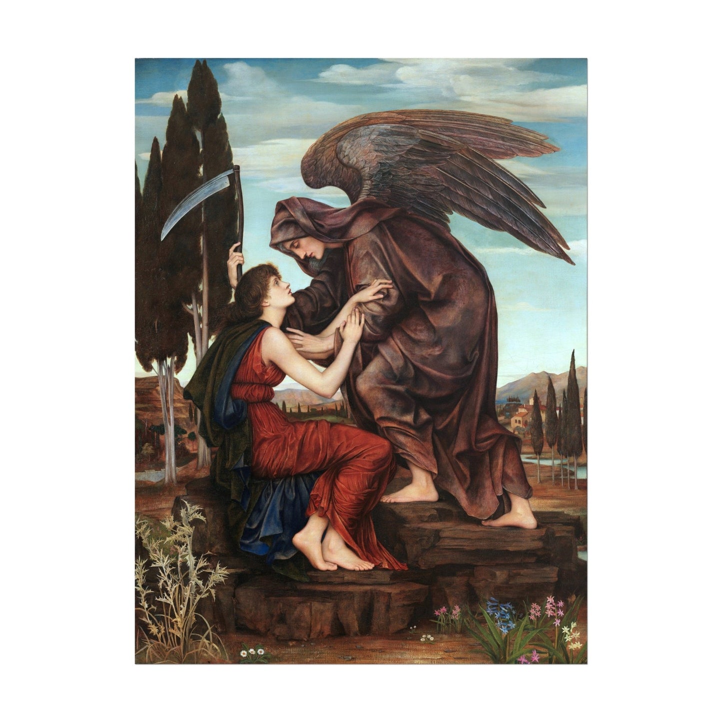 EVELYN DE MORGAN - An Artistic Depiction Of The Angel Of Death - Pathos Studio - Art Prints